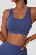 Cutout Open Back Sports Bra