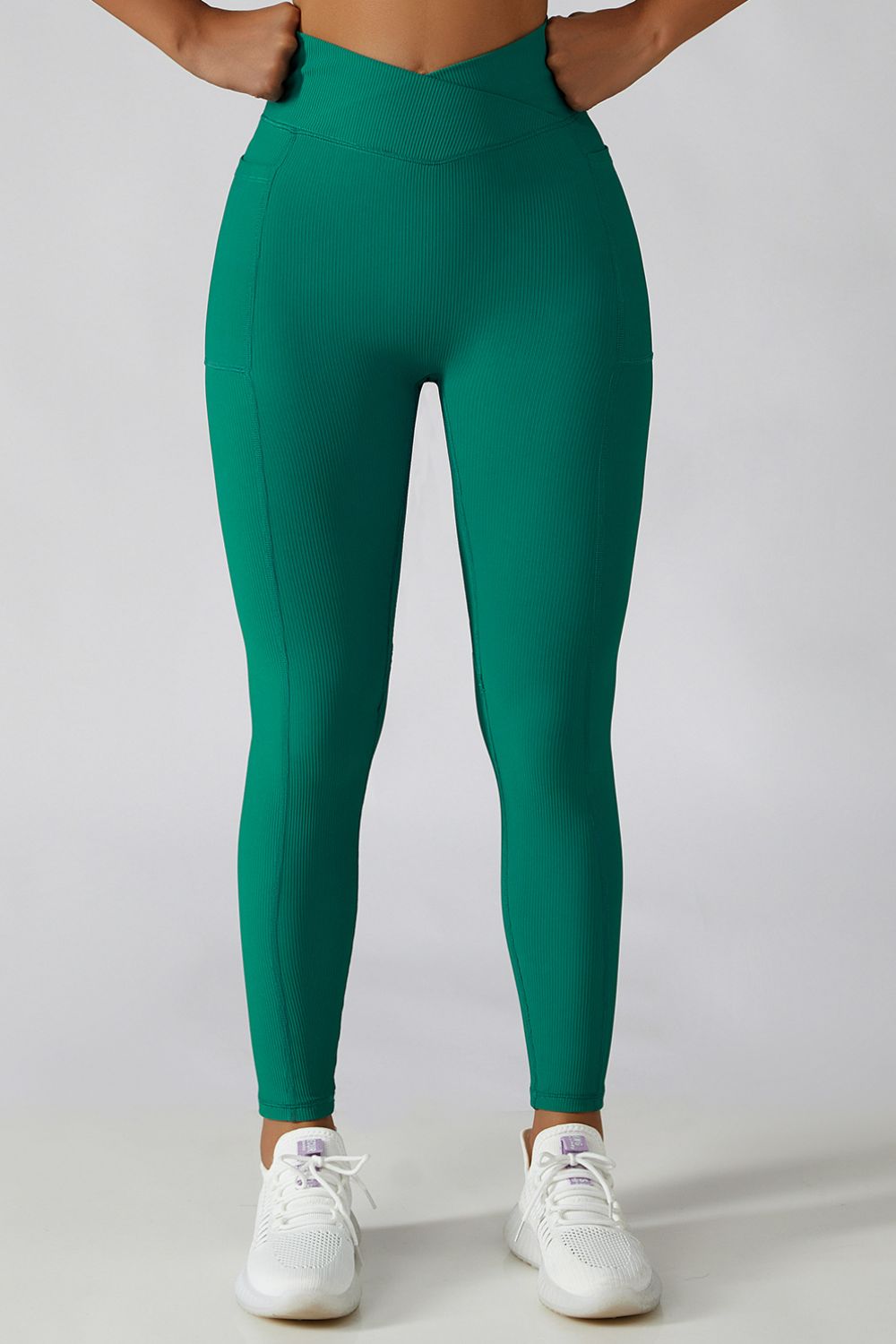 Crossover Waist Seamless Yoga Leggings