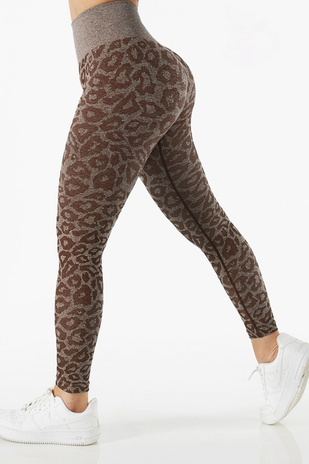 Animal Print Elastic Waistband Leggings