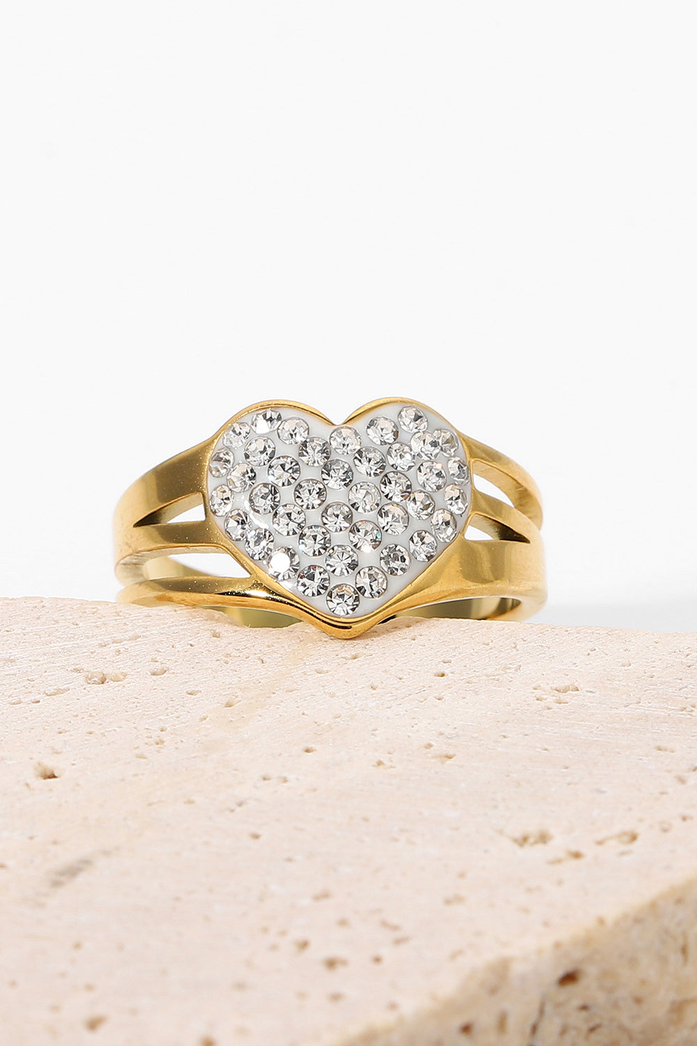 Heart Rhinestone Ring