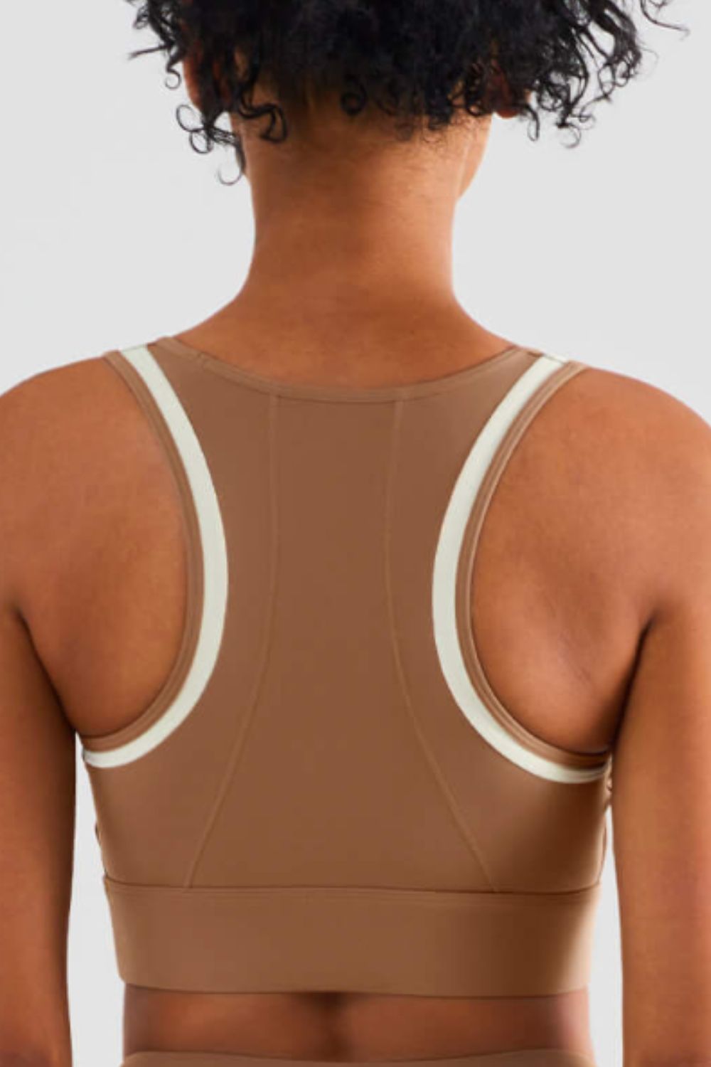 Contrast Detail Racerback Sports Bra