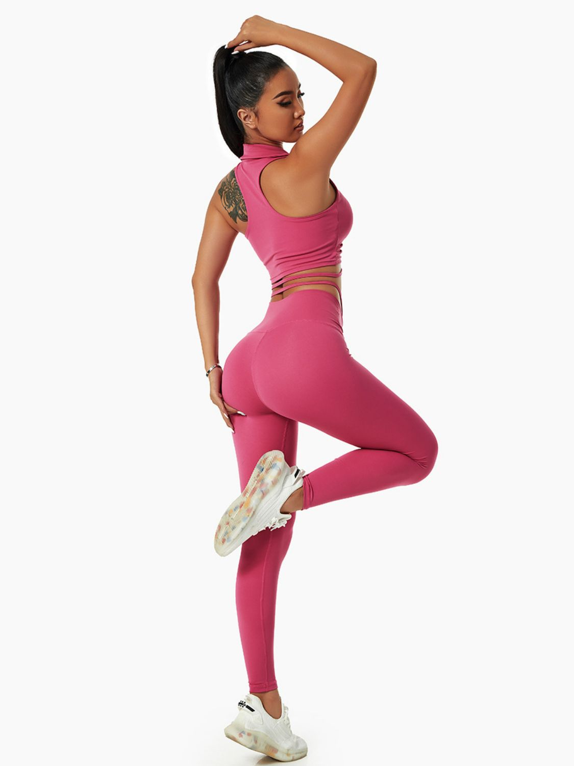 Breathable Drawstring Ruched Sports Leggings (Bottoms Only)