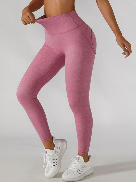 Elastic Waistband Cropped Sports Leggings