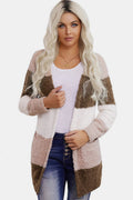 Colorblock Pocket Button Up Cardigan