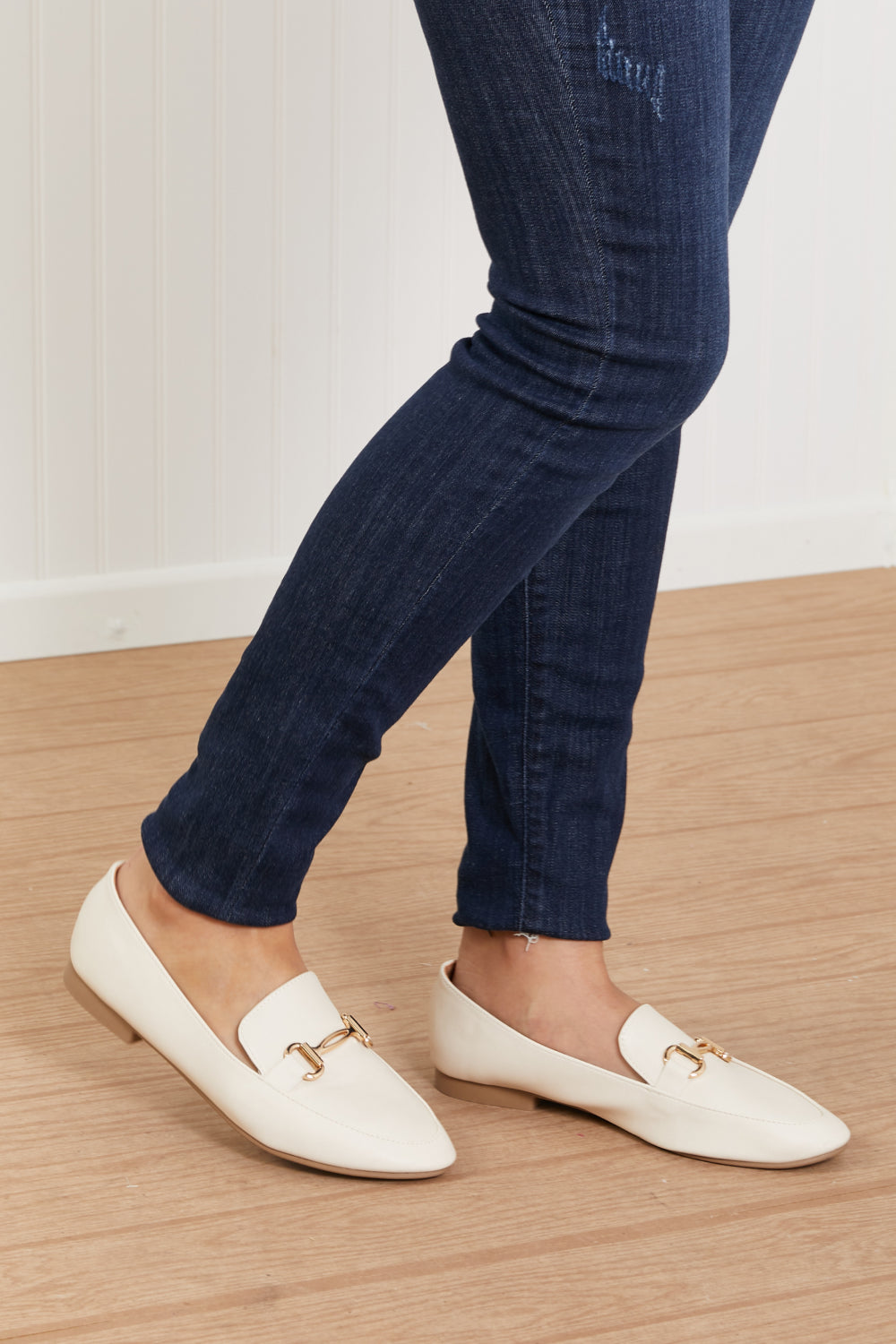 Qupid 9 to 5 Ballerina Metal Detail Loafers