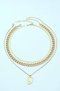 Kiss of Enchantment Triple-Layered Necklace with Pendant