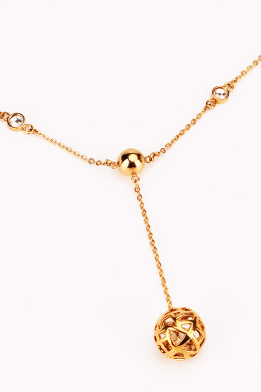 Openwork Ball Pendant Necklace