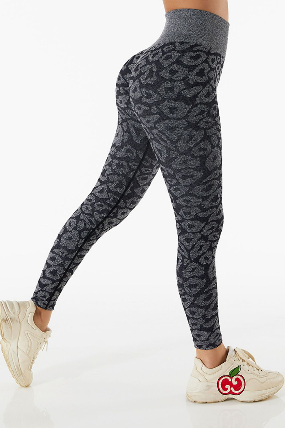 Animal Print Elastic Waistband Leggings