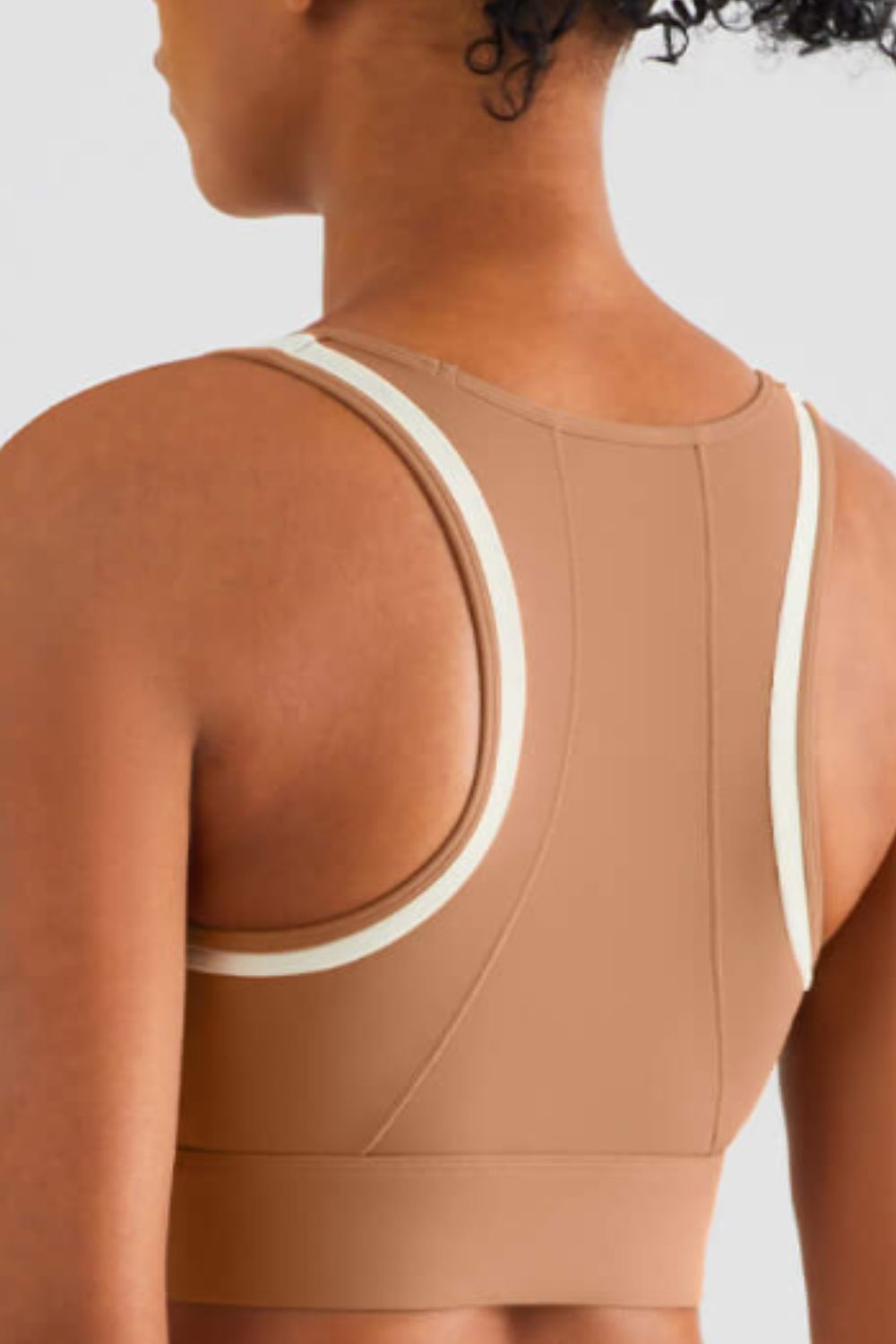 Contrast Detail Racerback Sports Bra