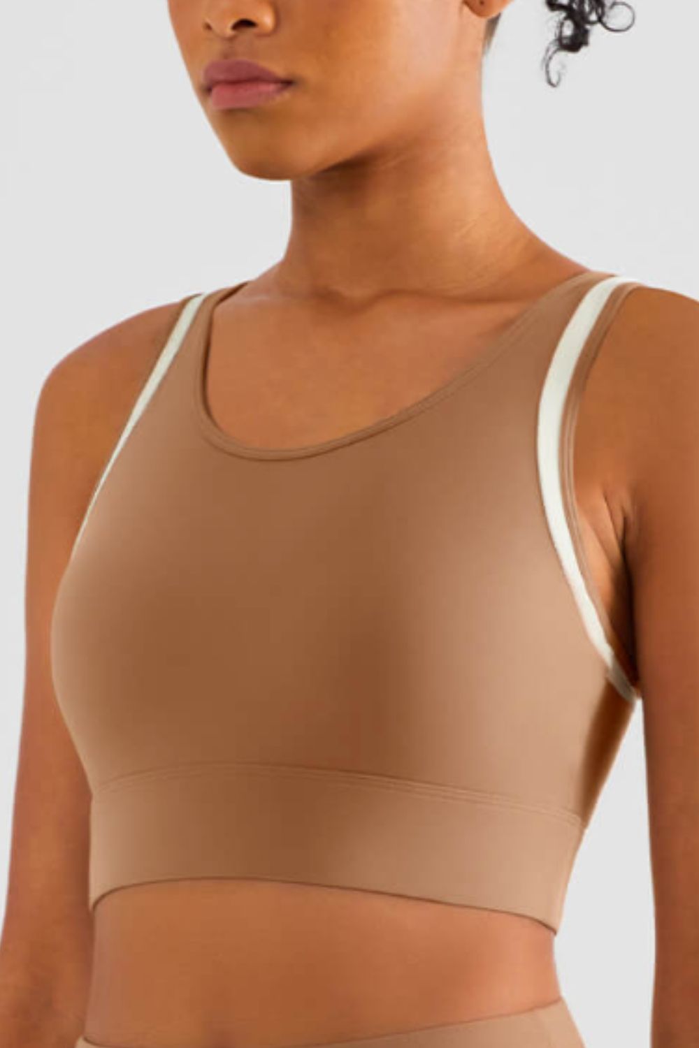 Contrast Detail Racerback Sports Bra