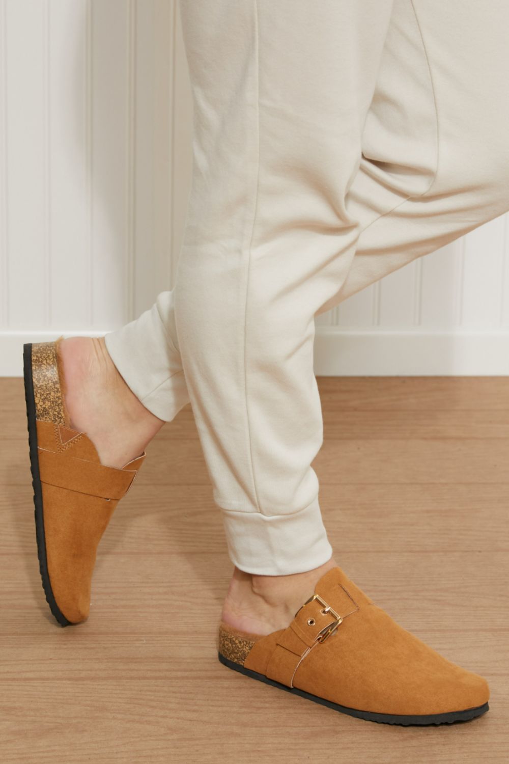 Qupid Sliding Through Life Faux Fur Lined Clog Mules