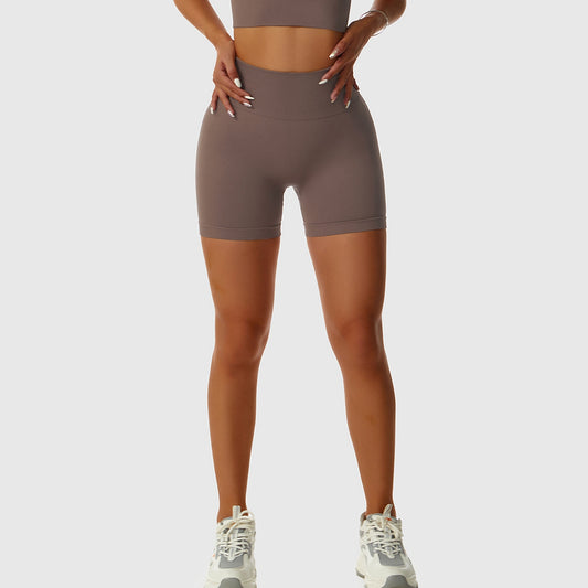 Elastic Waistband Seamless Biker Shorts