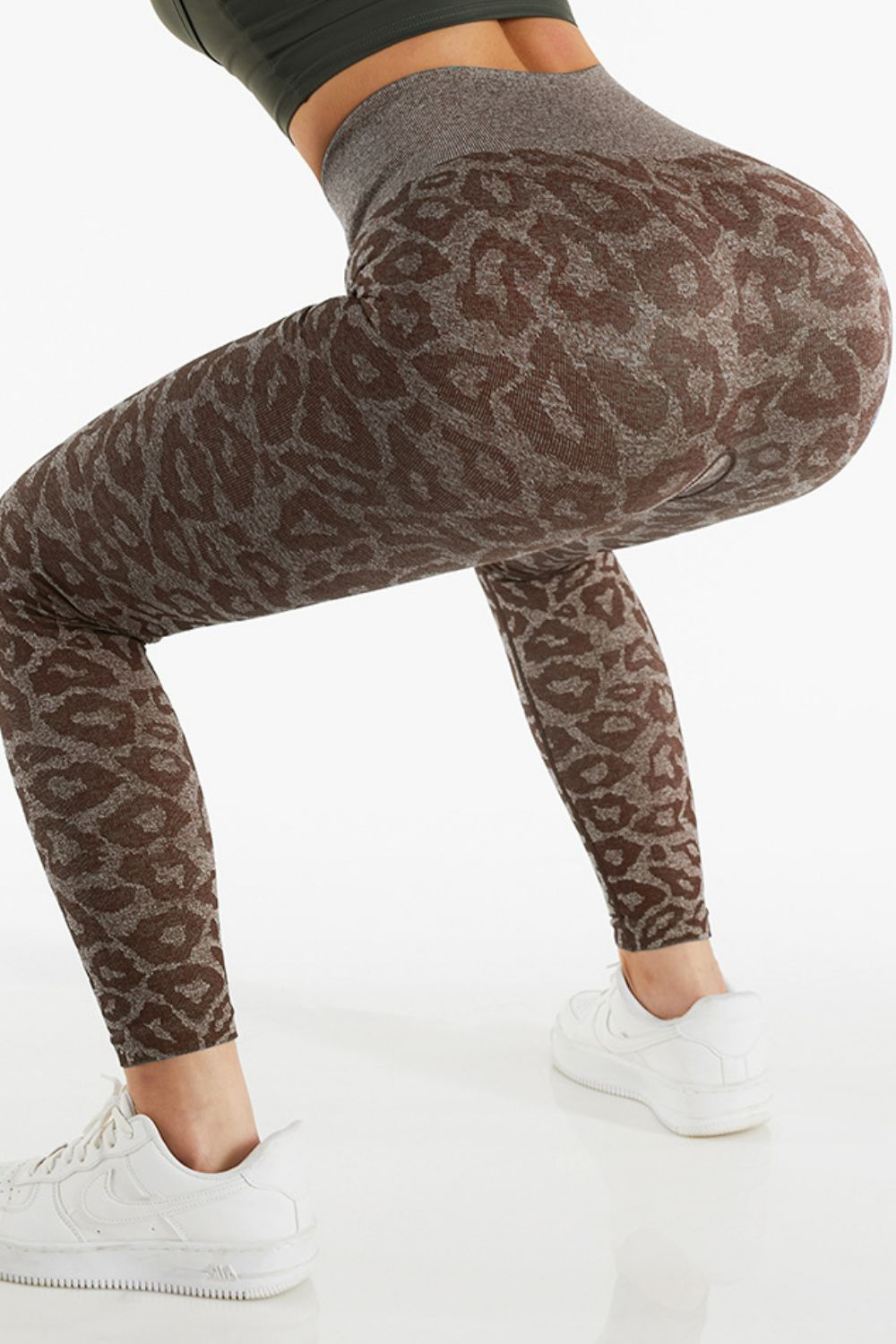 Animal Print Elastic Waistband Leggings