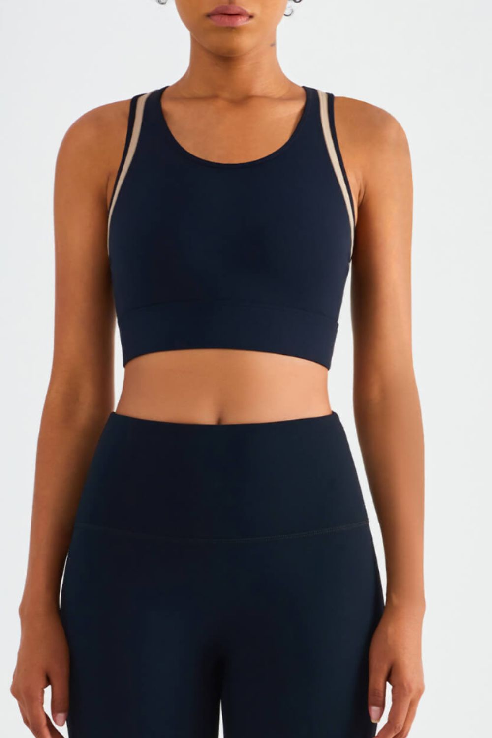 Contrast Detail Racerback Sports Bra