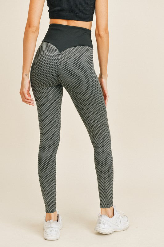 Kimberly C Textured Butt Lifting Active Leggings