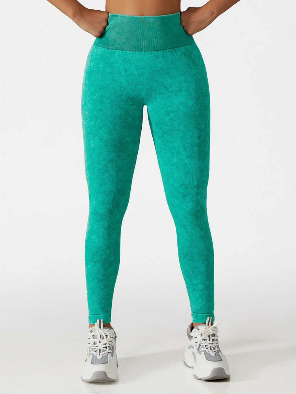 Acid Wash High Waist Sports Leggings