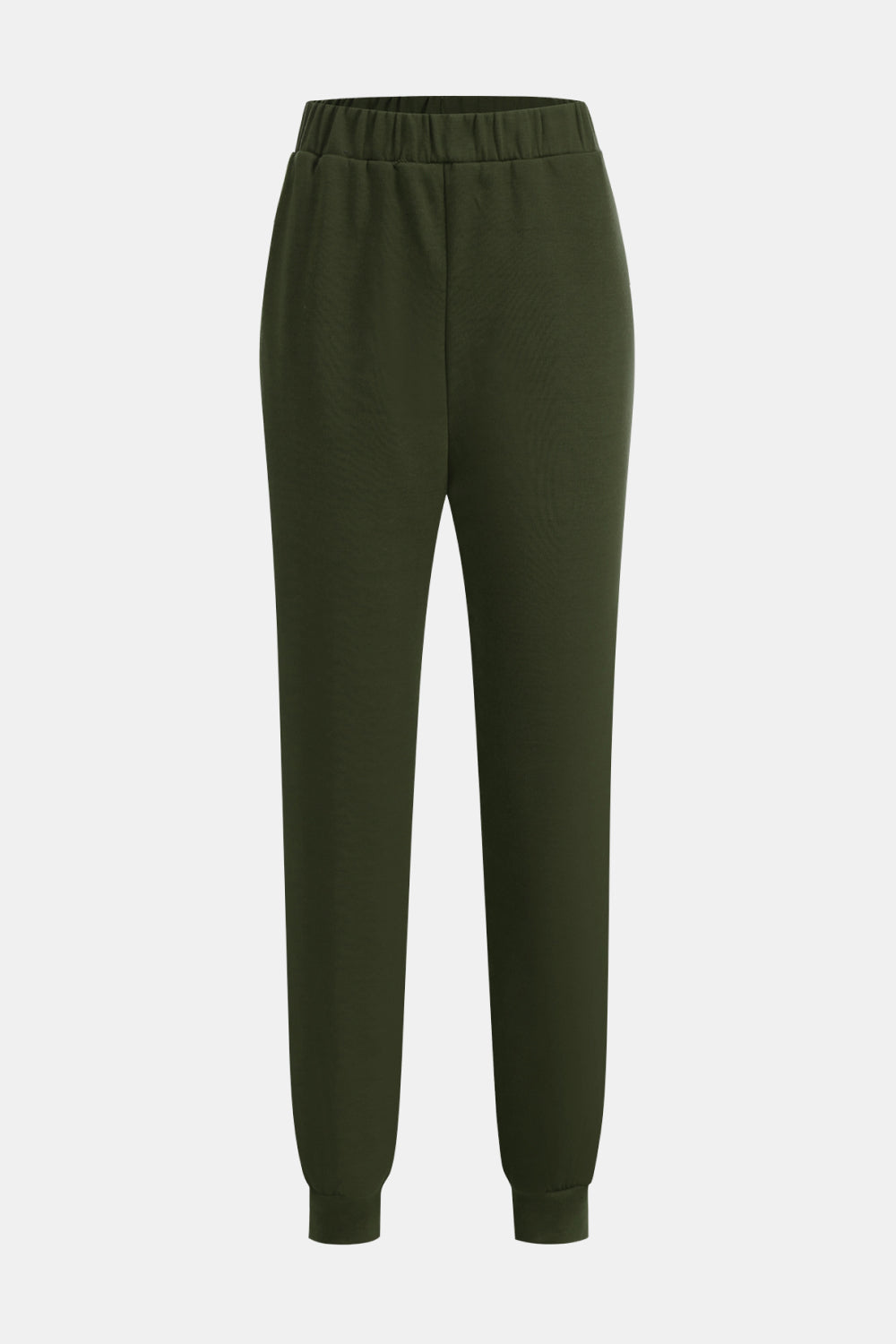 Zip Up Drawstring Cropped Hoodie and Pants Set