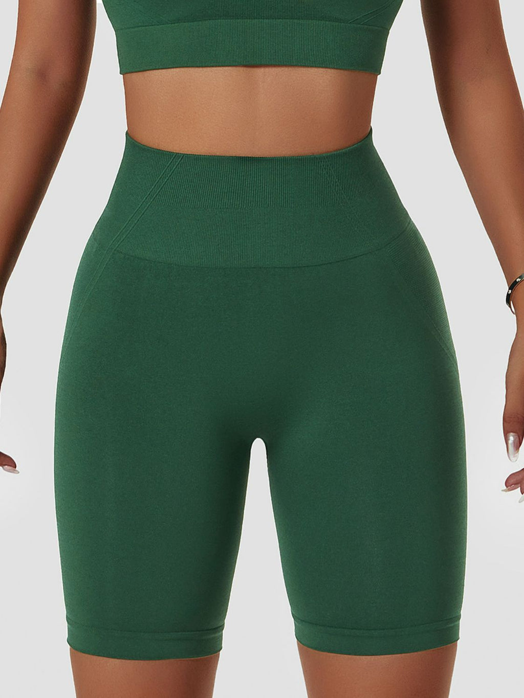 Breathable Elastic Waistband Biker Shorts