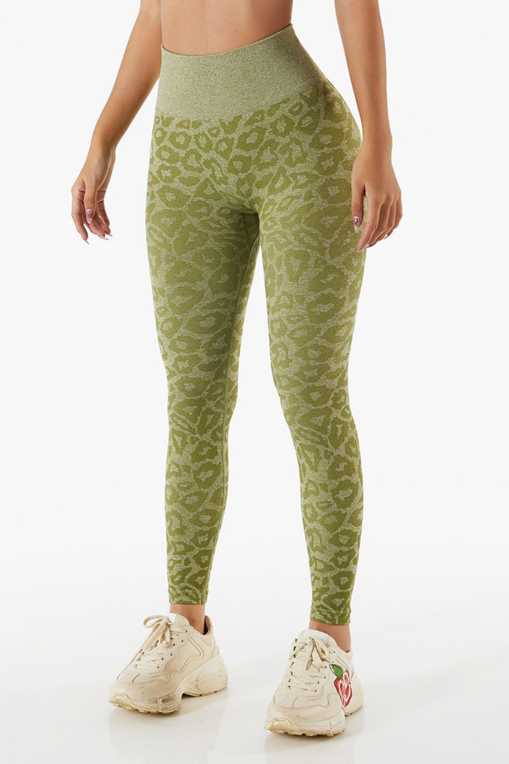Animal Print Elastic Waistband Leggings