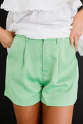 Glam One Step High-Rise Pleated Shorts