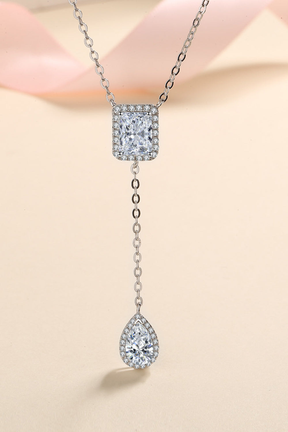 Double Drop Pendant Necklace
