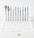 10Pcs/box Nail Cone Tip Ceramic Drill Bits Electric Cuticle Clean Rotary For Manicure Pedicure Grinding Head Sander Tool