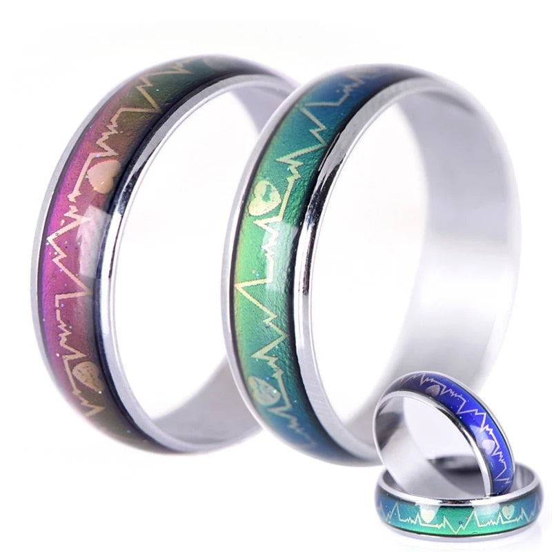Classic Temperature Change Color Mood Ring Hot Sale Jewelry Smart Discolor Rings Best Gift For Friends Free Shipping