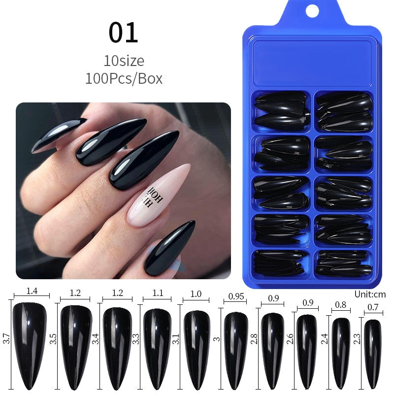 Nail Art Press on False Nails Fake Nails Coffin Gel Nails Extension System Full Cover Short Nail Gel Tips Art Accessories Tool