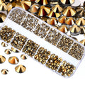 Nail Art Rhinestones Kit 2400pcs Nail Gems Ab Flatback Rhinestones Gems Stones with Storage Organizer for Design Bright Holiday