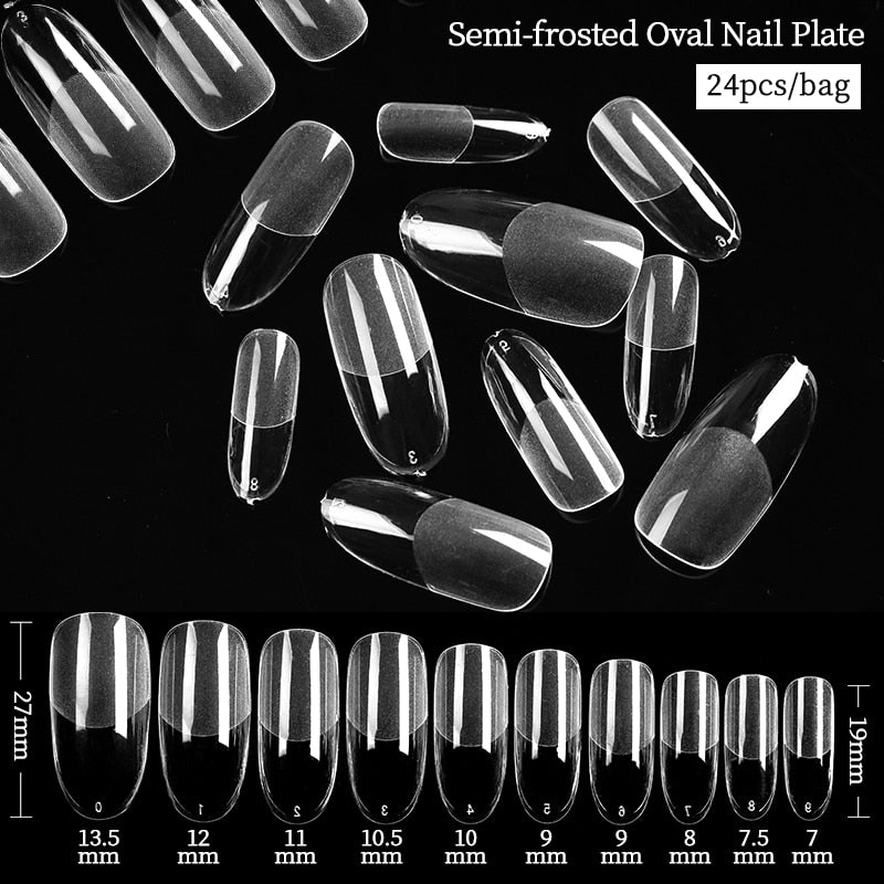 Nail Art Press on False Nails Fake Nails Coffin Gel Nails Extension System Full Cover Short Nail Gel Tips Art Accessories Tool