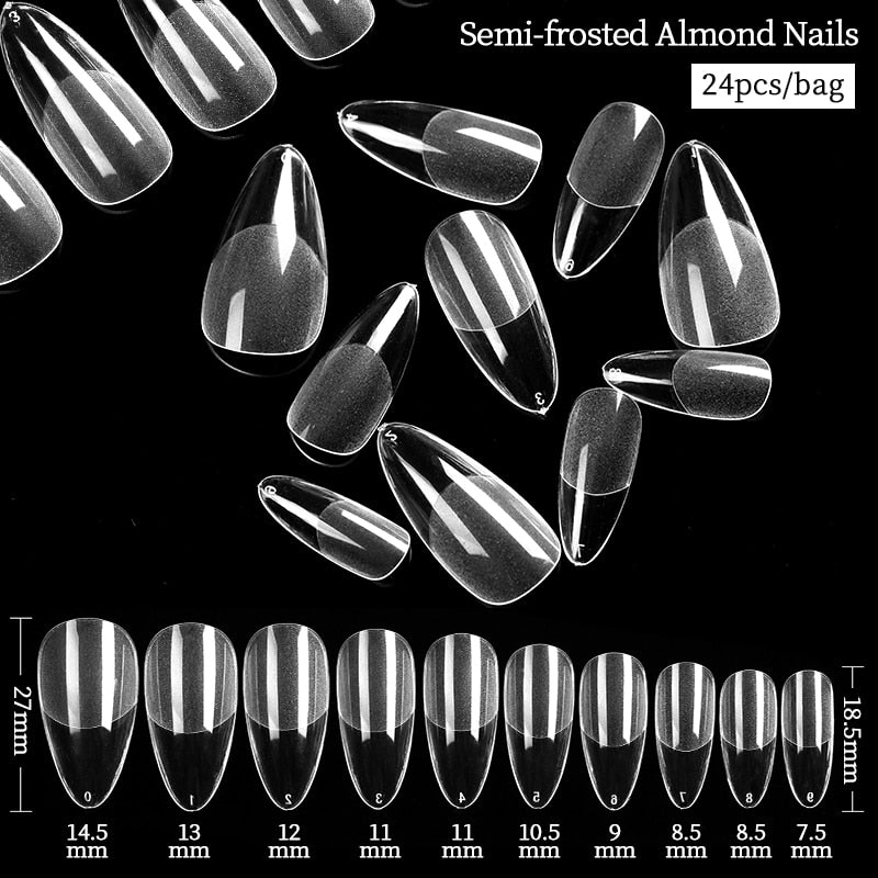 Nail Art Press on False Nails Fake Nails Coffin Gel Nails Extension System Full Cover Short Nail Gel Tips Art Accessories Tool