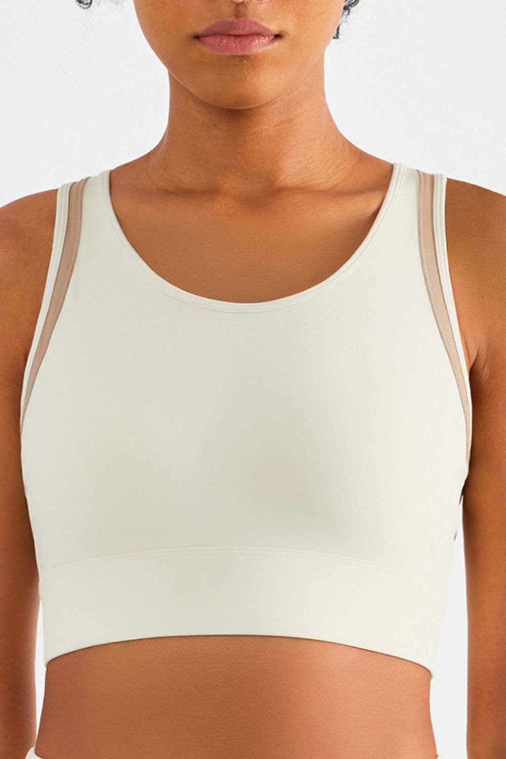 Contrast Detail Racerback Sports Bra