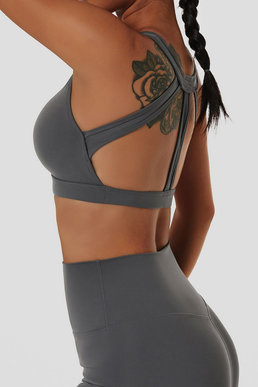 Cutout Open Back Sports Bra
