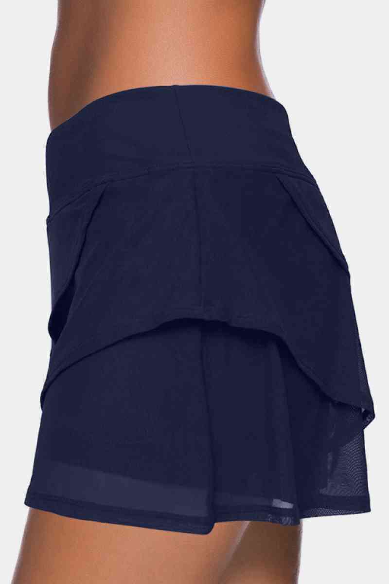 Asymmetrical Layer Swim Pantskirt