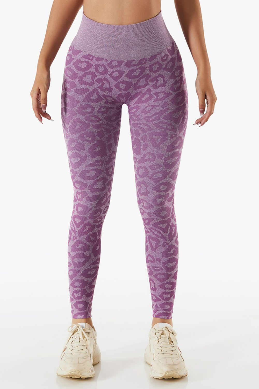 Animal Print Elastic Waistband Leggings