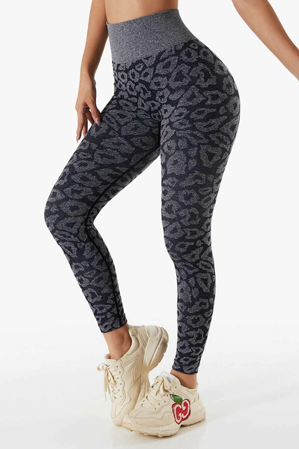 Animal Print Elastic Waistband Leggings