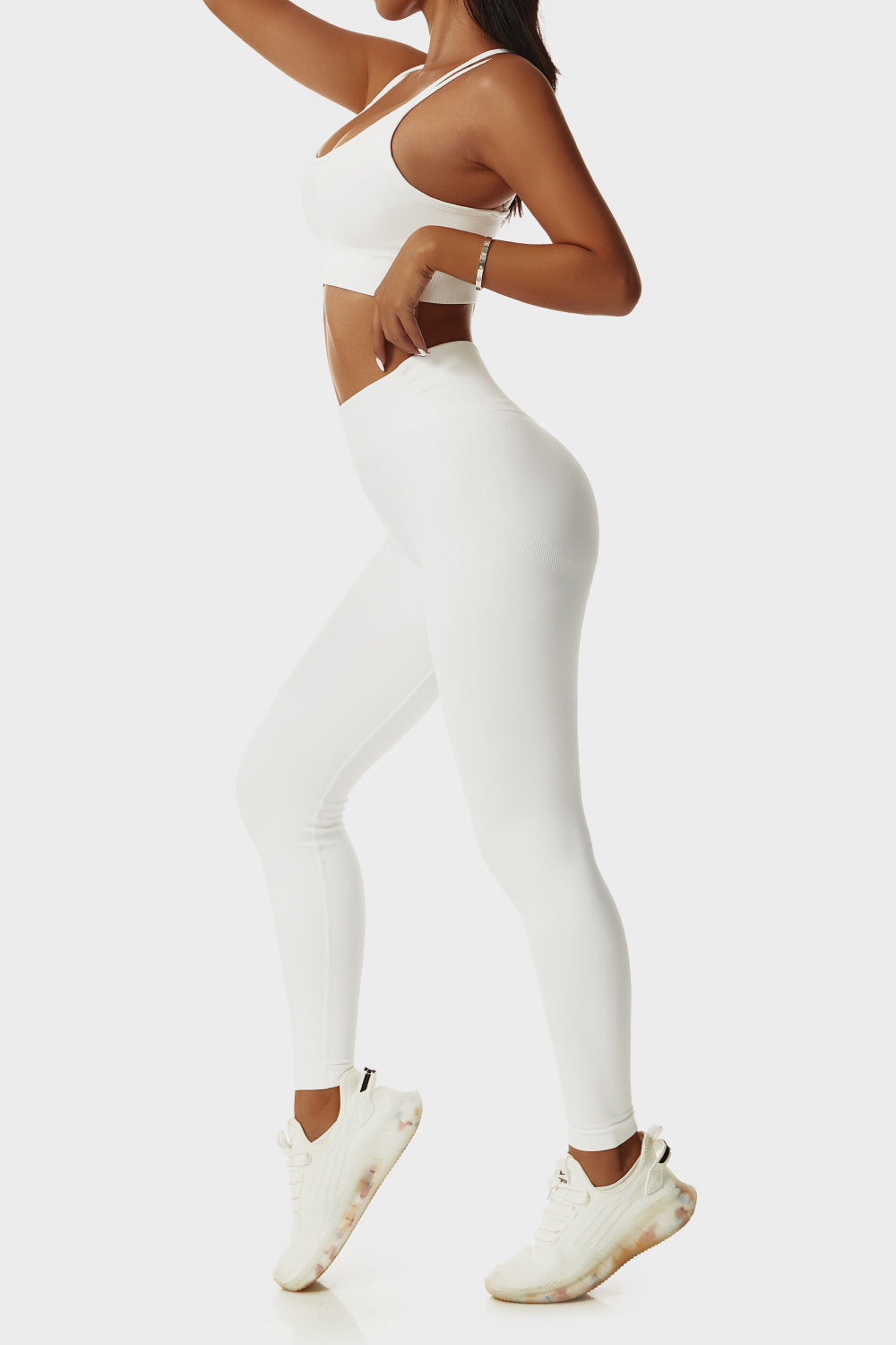 Double-Strap Sports Bra and Leggings Set