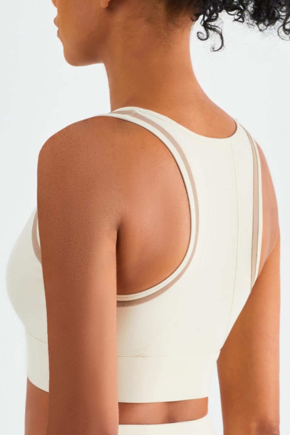 Contrast Detail Racerback Sports Bra