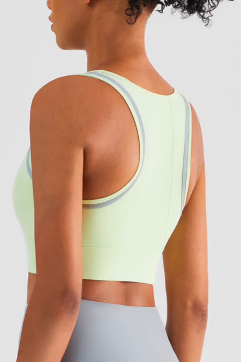 Contrast Detail Racerback Sports Bra