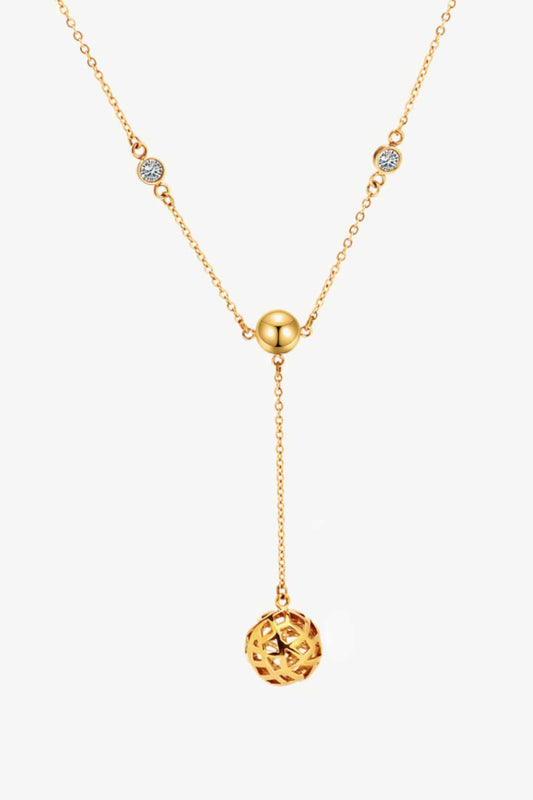 Openwork Ball Pendant Necklace