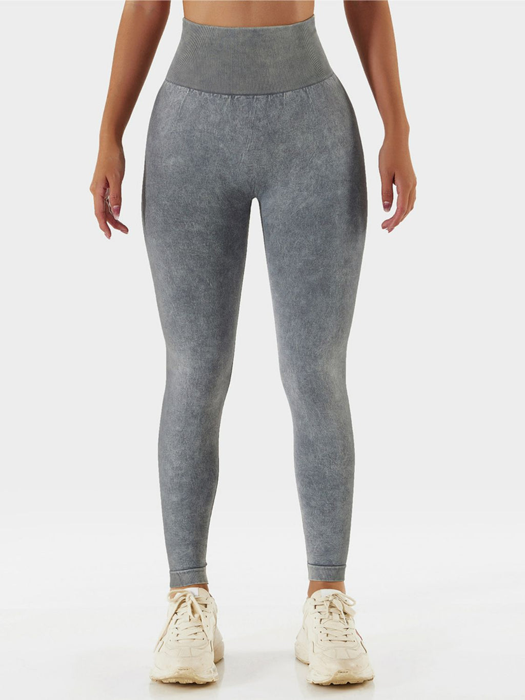 Acid Wash High Waist Sports Leggings