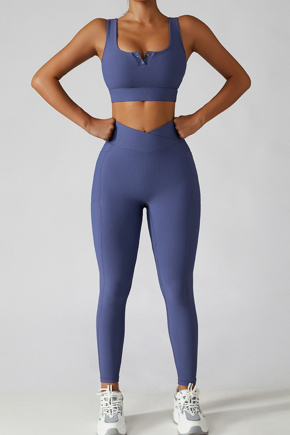 Crossover Waist Seamless Yoga Leggings