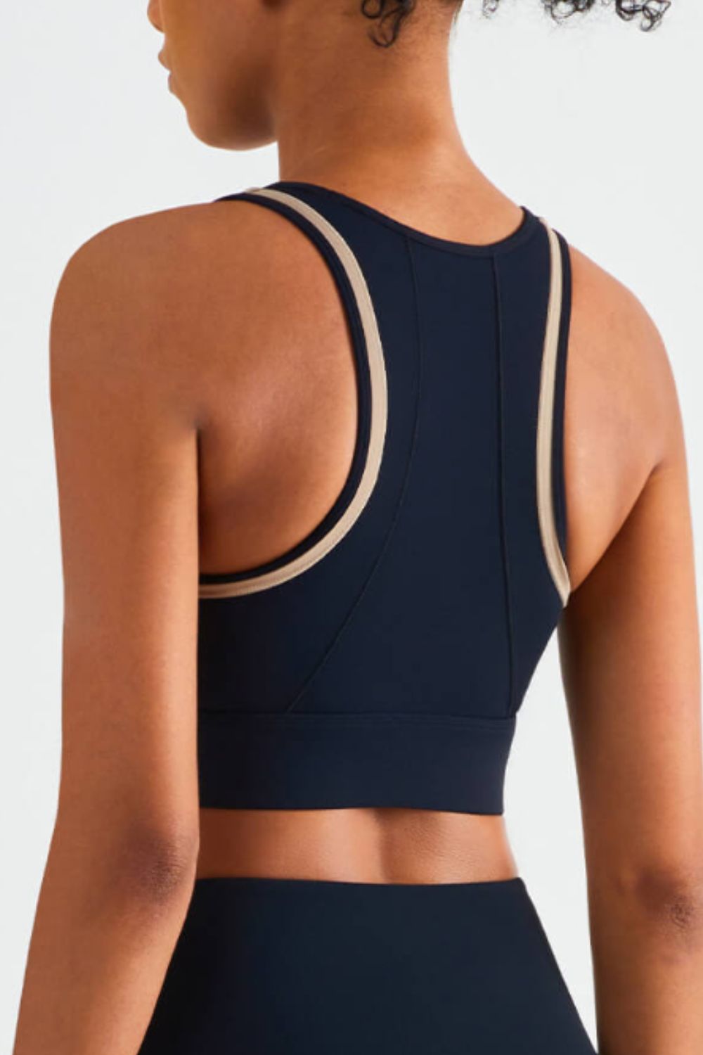 Contrast Detail Racerback Sports Bra